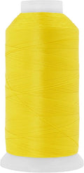 Mandala Crafts Yellow Heavy Duty Thread - 1500 Yds Tex 70 Bonded Polyester Threads for Sewing Drapery, Jeans, Leather, Hair, Outdoor Marine Upholstery