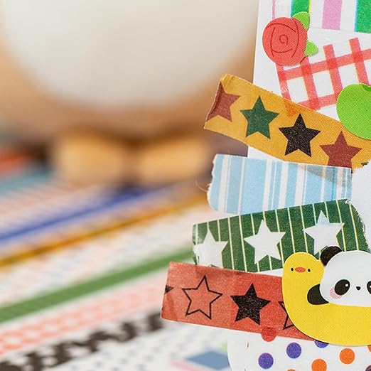 Cute Star Washi Tape Set Scrapbook Supplies Y2K Pentagram Stars Junk Journal Collage Decorative Tape Bulk Kawaii Aesthetic Five Pointed Star Washi Tapes Pack Scrapbooking Materials Journaling Supplies