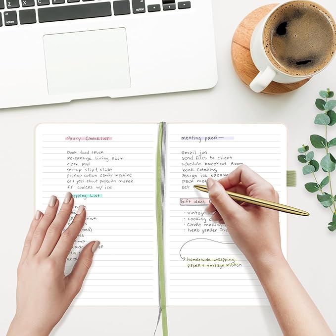 &And Per Se Lined Journal Notebook for Women&Men with Pattern, 160 Pages 100GSM Thick Paper, A5 Hardcover Journals for Writing, 5.7'' x 8'' (Botanical Floral)