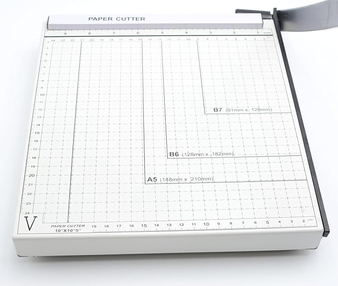 B5 Paper Cutter, 11 in x 10.6 in 15 Sheets Capacity Paper Trimmer for Coupon, Label, Cardstock, and Scrapbooking Craft for Office and Home (B5)
