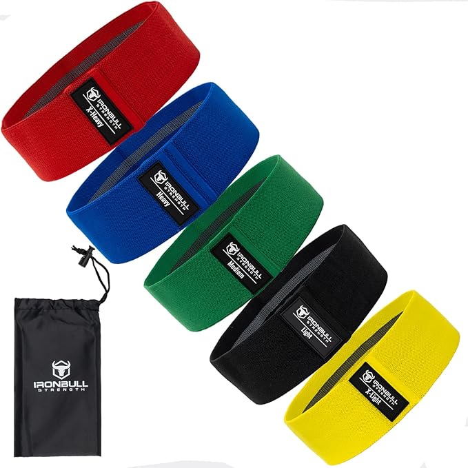 Resistance Bands for Working Out (Set of 5) – Elastic Bands for Exercise & Physical Therapy – Loop Resistance Bands for Glutes, Home Workouts, Yoga, Pilates, Stretching & Legs