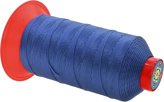 Mandala Crafts Size 346 210D T350 Bonded Nylon Thread - Denim 415 YDs Tex 350 Heavy Duty Sewing Threads for Leather, Jeans, Weaving, Outdoor Marine Upholstery