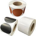 1500 White, Black, Brown Round Label Stickers - 2 Inch Color Code Dot Labels for Inventory Organization - Blank Stickers to Write On