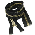 Leekayer #10 22 Inch Brass Separating Jacket Zipper Metal Zipper Heavy Duty Metal Zippers for Jackets Sewing Coats Crafts (22" Brass)