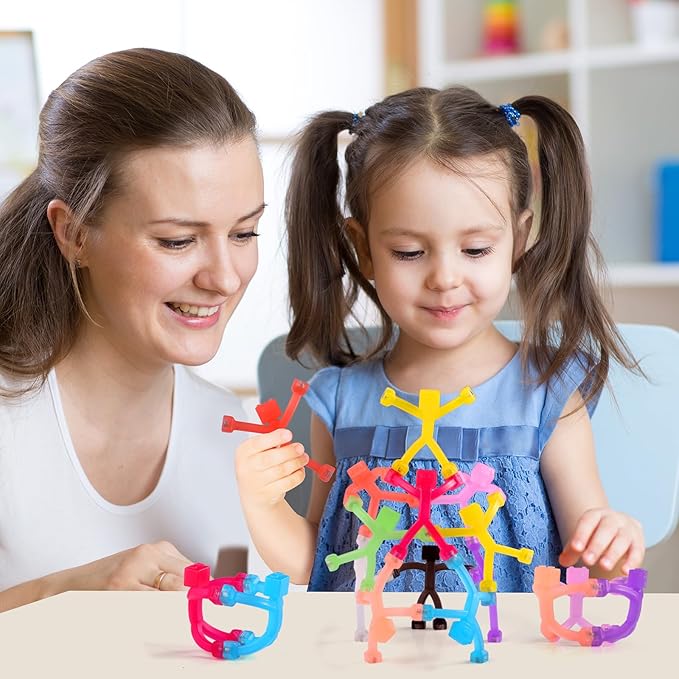 Valentines Day Gifts for Kids: 12Pcs Magnetic-People-Magnet-Men, Travel Toys for Kids, Cute Robot & Funny Magnets, School Party Favors Bulk, Small Toys for Classroom Prizes, Easter Egg Stuffers