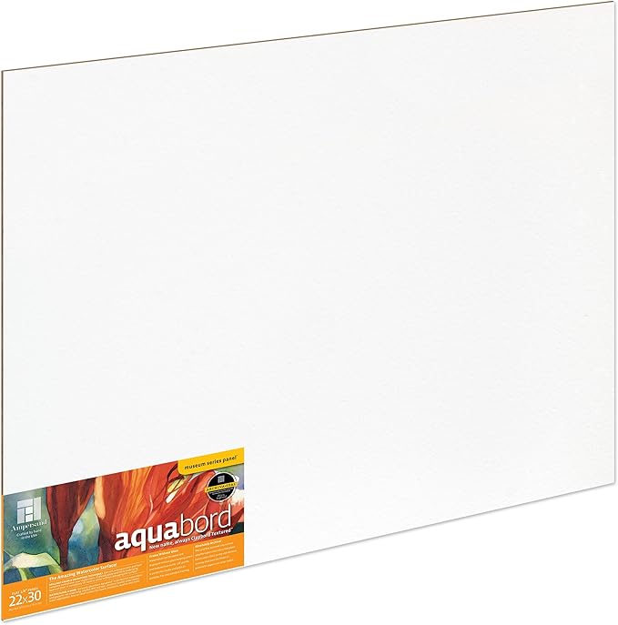 Ampersand Art Supply Watercolor Painting Panel: Museum Series Aquabord, 1/8 Inch Flat Profile, 22" x 30"