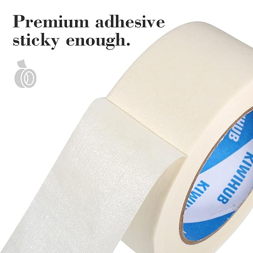 White Masking Tape, Medium Adhesive Painters Tape for Painting, Home, Office, School Stationery, DIY Artists, Crafts, Labeling (2 Inch X 60 Yard)