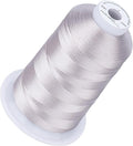 Simthread 5500Yds Embroidery Thread, 5000M High-Yardage 40WT 100% Polyester Thread – 170+ Vivid Colors, High-Speed Rated – Compatible with Brother, Singer, Janome & More - Steel Gray S101