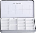 Travel Watercolor Palette,Portable Ceramic Palette with 14 Well,Metal Paint Box with Porcelain Palette(Silver Box)