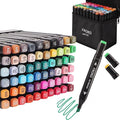 FROKO Alcohol Markers, 60 Colors Dual Tip Art Marker,Coloring Marker, markers for adult coloring books no bleeding