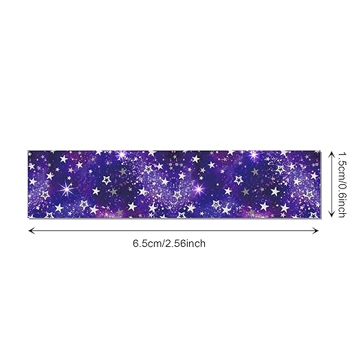 12 Pcs Starry Sky Washi Tape Set Starry Sky Galaxy Washi Tapes Space Themed Patterned Masking Tape Sets Starry Sky Decorative Paper Sticker for Scrapbook DIY Craft Gift Wrapping Handbook Sticker