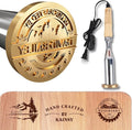 KAINSY Custom Electric Branding Iron for Wood, Wood Branding Irons Personalized Burning Letter Stamp, Mark Your Logo Stamp for Leather Food, Wedding Gifts & Handcrafted Design, Woodworking Tools(3In)