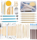 Pottery Tools,42Pcs Clay Sculpting Tools Kits with Plastic Box for Ceramic Carving Polymer Modeling