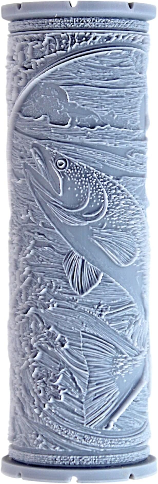 Rainbow Trout Clay Texture Roller (4") - Freshwater Set #01 - Embossing Pattern Roller for Polymer & Ceramic Clay, Pottery & Crafts