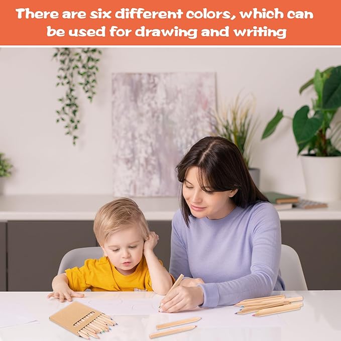 900Pcs/75 Boxs Colored Pencils Bulk Mini Drawing Pencils Set for Kids, 3.5inch Short Fat Color Pencils for Adult Coloring Books, Classroom School Drawing Birthday Wedding Party Favors, 12-Color