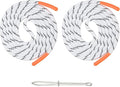 uxcell 2pcs 53inch Drawstring Cords Replacement Drawstring Hoodie String Sewing Tool with Easy Threader for Hoodie Sweatpants Jackets Pants Hats Coats Bags, Orange