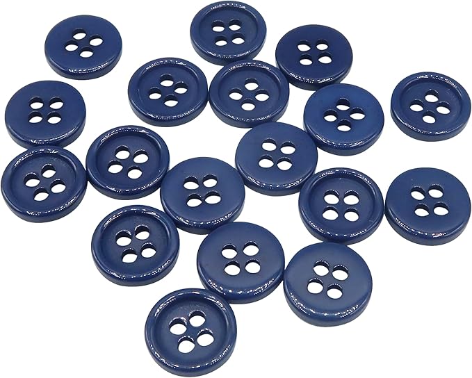 Mandala Crafts Navy Blue Buttonhole Elastics Band Pants Waist Tightener for Jeans - 0.75 In 15 Yds Navy Blue Elastic with Button Holes for Button Extender Waistband Belt