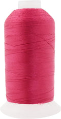 Mandala Crafts Hot Pink Heavy Duty Thread - 1500 Yds Tex 90 Bonded Polyester Threads for Sewing Drapery, Jeans, Leather, Hair, Outdoor Marine Upholstery