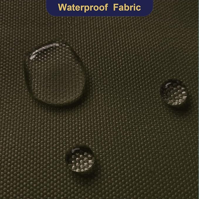 Waterproof Canvas Fabric by The Yard 600D Upholstery Cordura Fabric 58" Wide for Chairs Indoor Outdoor Water Resistant Canvas Polyester Material Sewing DIY Cloth, 5 Yards Army Green