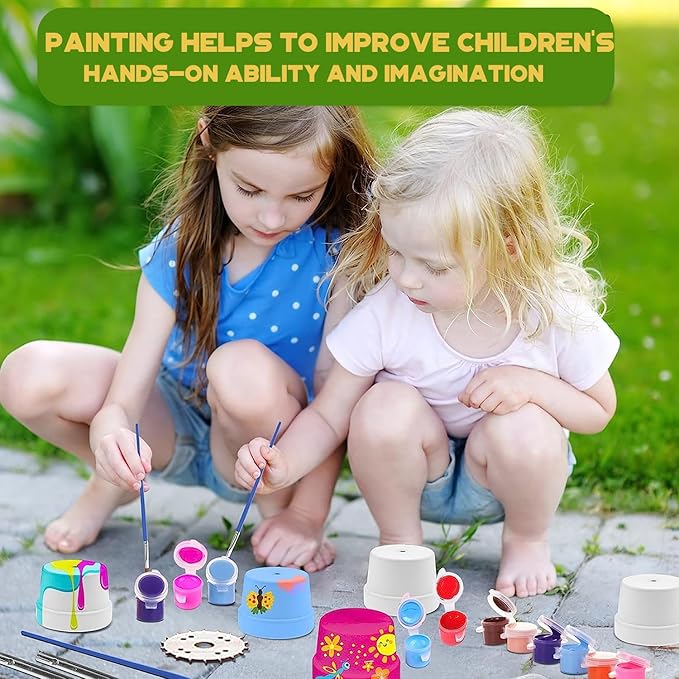 420Pcs Washable Acrylic Paint for Kids Arts and Crafts, 30 Gouache Watercolor Paint Sets of 12 Colors for Party Classroom Painting Supplies, 30 Flat and 30 Pointed Brushes