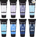 AUREUO Blue Acrylic Paint Set - 8 Ocean Marine Coastal Colors 0.71 Fl Oz / 21ml Tubes Aqua Winter Blue Tone Art Paints for Crafts Seascapes, Gift for Painters