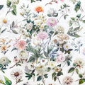 50pcs White Flower Scrapbook Stickers – Vintage Botanical Clear Floral Aesthetic Stickers for Journaling, Scrapbooking, Cards, Planners