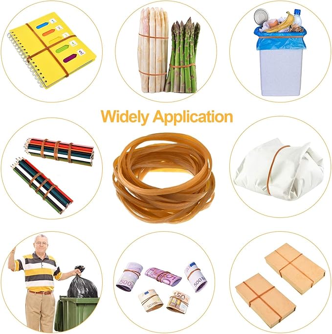 Small Quantity Rubber Bands Pack, Everyday Elastic Bands - Purchase What You Need, At A Price That You Like - Assorted Sizes - 25 Bands