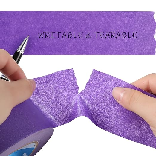 Purple Painters Tape,2 inch x 60 Yards x 3 Rolls (180 Yards Total) - Medium Adhesive Masking Tape for Painting,Labeling,DIY Crafting,Decoration and School Projects