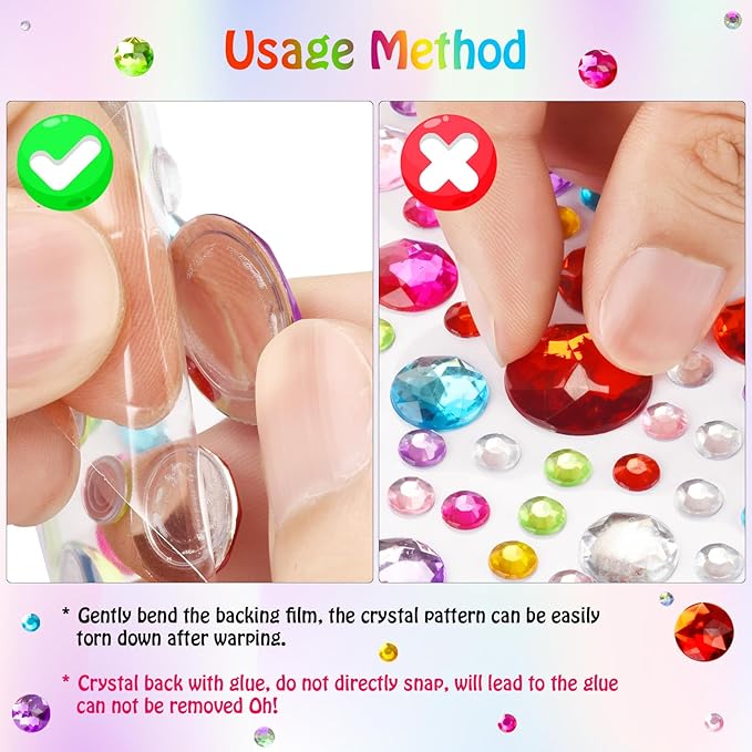 1296 pcs Valentines Gem Stickers Rhinestones for Crafts, Sparkling Cute Star Heart Round Small Stickers for Women Adults, Glitter Jewels Stickers for Face Eye Body Makeup, DIY Decoration WUINOID