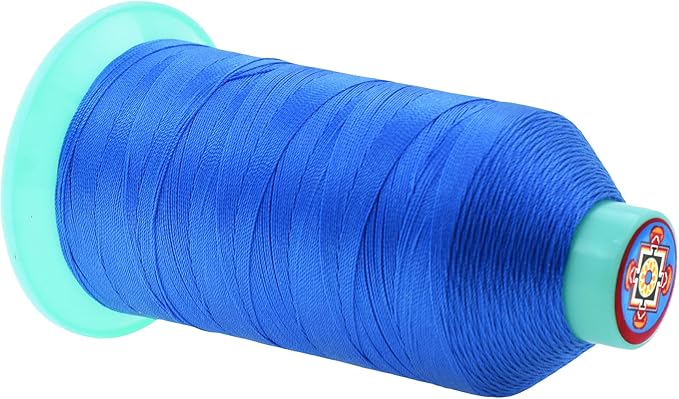 Mandala Crafts Size 92 280D T90 Bonded Nylon Thread - Sky Blue 1100 YDs Tex 90 Heavy Duty Sewing Threads for Leather, Jeans, Weaving, Outdoor Marine Upholstery
