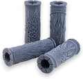 Water’s Edge 4-Pack Clay Texture Rollers (4") - Flower Set #02 - Embossing Pattern Rollers for Polymer & Ceramic Clay, Pottery & Crafts
