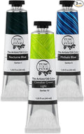 Tusc & Pine Artist Oil Paint - 40 ml Set of 3 - Assorted Tropical Evening Colors - Non-Yellowing, Creamy Consistency, Max Pigment Load, Small Batch Milled Oil Paints Developed for Professional Artists
