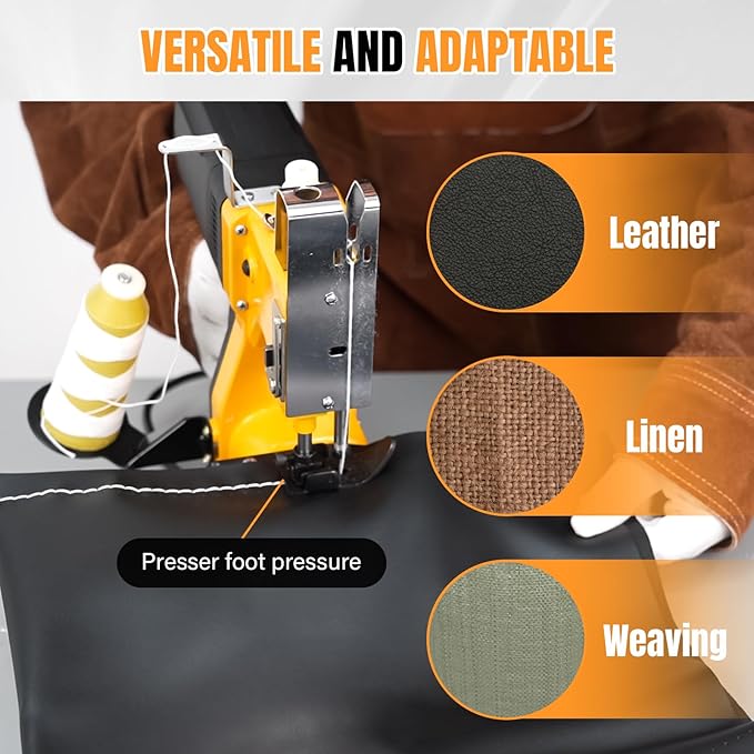 Portable Bag Sewing machine 210W Bag Closer Bag Closing Machine Bag Stitching Machine Industrial Sewing Machine Bag Stitcher for Sack Woven, burlap bags, Kraft Paper Bag Sealing