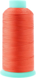 Mandala Crafts Size 92 280D T90 Bonded Nylon Thread - Coral 1100 YDs Tex 90 Heavy Duty Sewing Threads for Leather, Jeans, Weaving, Outdoor Marine Upholstery