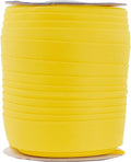 Mandala Crafts 55 Yards 1 Inch Yellow Double Fold Bias Tape for Sewing - Bias Binding Tape for Quilting Binding, Hemming, Seam, and Fabric Piping