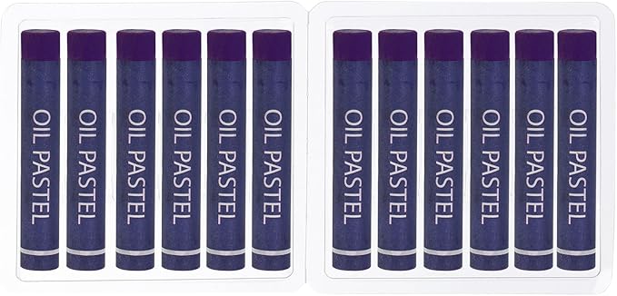PATIKIL Purple Oil Pastels, 12Pcs Soft Oil Crayons Creamy Pastels Stick Art Supplies for Art Painting Drawing Blending Graffiti for Artists Beginners