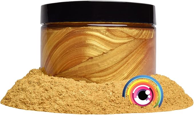 Eye Candy Pigments Premium Gold Mica Powder - Kin Gold (25gr) - for Epoxy, Resin, Soap, Paint, Woodworking, Acrylic Pouring, Bath Bombs, Fishing Lures - DIY Arts and Crafts Additive