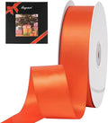 LIUYAXI Torrid Orange Stain Ribbon, 1-1/2" X Continuous 50 Yards, Double Faced Fabric Ribbon Perfect for Gift Wrapping Wedding Birthday Party Chair Sash Christmas Hair Floral Craft Sewing