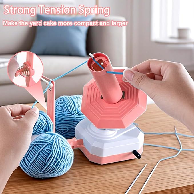 Yuehuamech Yarn Winder, Electric Yarn Ball Winder for Crocheting, 10oz Large Capacity Stepless Speed Control Automatic Yarn Spinning Machine Ideal for Crochet Enthusiasts