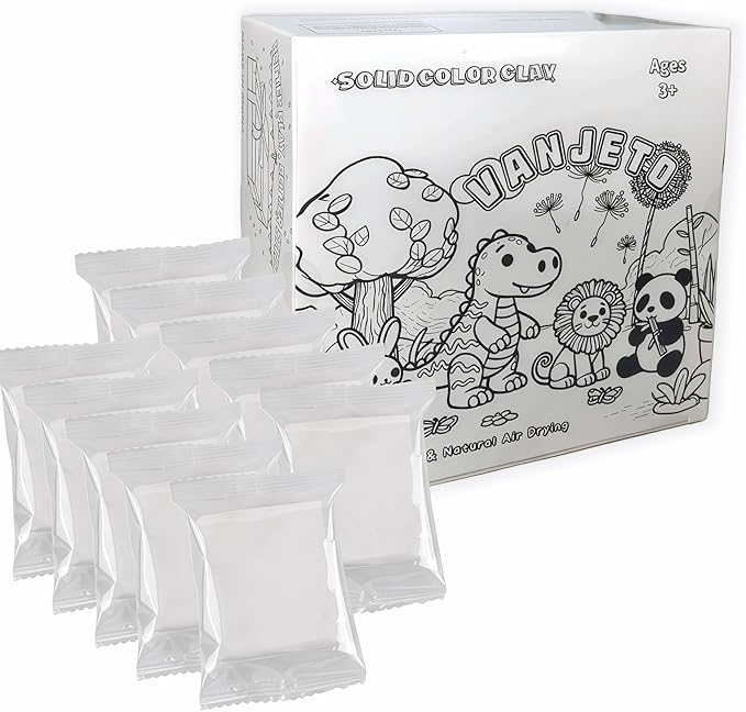 Modeling Clay for Kids, VANJETO Molding Magic Clay for Kids Air Dry, Super Soft Clay for DIY Slime, Ultra Light Air Dry Modeling Clay for Toddlers Children Teens, 7 OZ/Bag