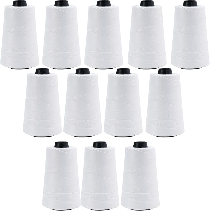 2200 ft Roll Thread Cones for Heavy Duty Bag Sewing Closer - Portable Electric Bag Sewing Machines Compatible High Strength Single-Ply Thread Set - Nylon, Bracelet Making, Burlap, Bag Closing