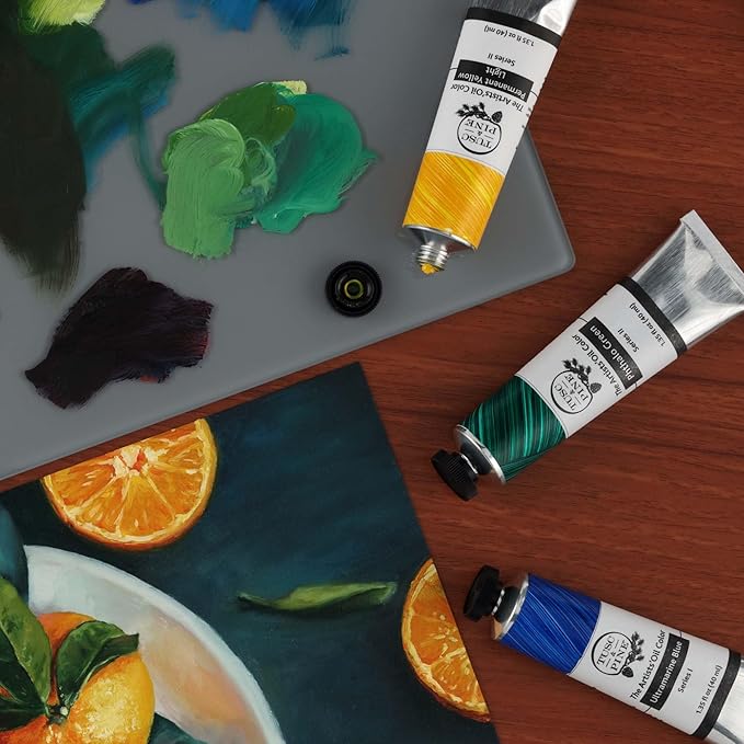 Tusc & Pine Artist Oil Paint - Whites, Set of 3 40 ml, Non-Yellowing, Rich & Creamy Consistency, Maximum Pigment Load, Small Batch Milled Oil Paints Made in the USA for Professional Artists