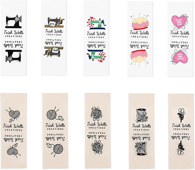 callie Personalized Sewing Label Tags, Custom Fabric Labels for Handmade Items, Crafts, Clothing, Knitting, Crocheting, Quilt, 50 pcs-200 pcs