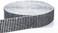 Novani Self Adhesive Rhinestone Ribbon, 0.78 Inch Wide 3 Yards 1 Roll, Black Crystal Diamond Bling Strips for DIY Crafts, Home Decor, Glitter Glass Rhinestones Tape for Crafting, Car Decoration