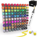 ABEIER Alcohol Markers, 100 Colors Dual Tip - Chisel& Fine, Coloring Markers Perfect for Adults, Ideal For Book Drawing Sketching Painting, Card Making