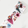 WT Carefree Washi Tape, Original Designs, Characters Figures Girls Decorative, Craft, Bujo Planner Supplies, Watercolor Flower Tape, DIY Journaling Supplies