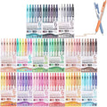 90 Pcs Acrylic Gel Pens 0.7mm Quick Dry Colorful Fine Point Smooth Writing Ballpoint, for Adult Coloring, Black Paper, Drawing, Journaling, Note Taking