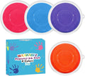 7 Inch Large Ink Pad for Washable | Washable Stamp Pads for Classroom Stamps, Scrapbook Supplies Kit & Fabric Crafts (4 Colors-Pink, Purple, Orange, Sky Blue)