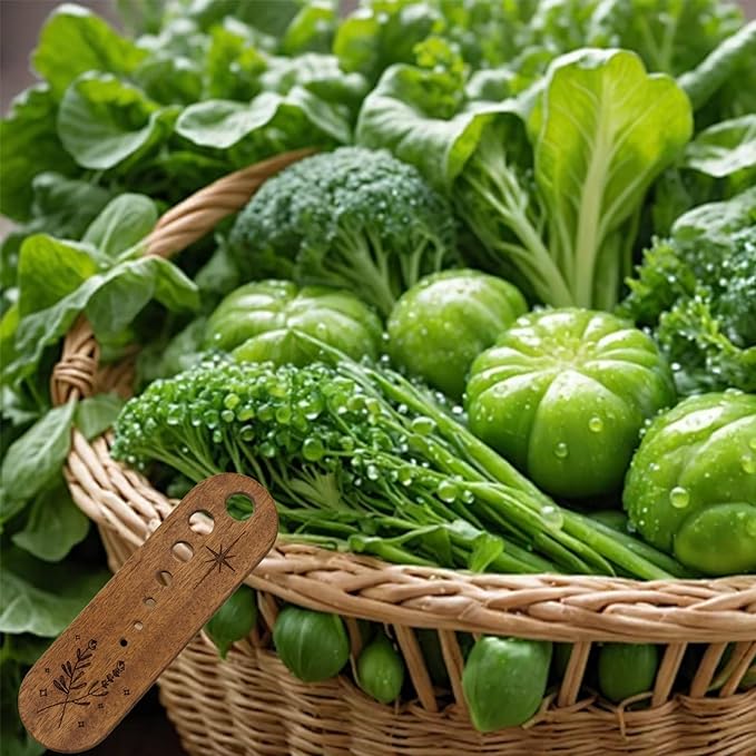 Wooden Vegetable Leaf Separator, Pottery Herb Stripper Tool Supplies, Fun Kitchen Gadgets, Exquisite Herb Stripper Bowl Gifts for the Kitchen Suitable for Home Use & Chefs