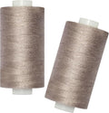 All Purpose Sewing Thread-2 Spools of Hand Polyester Sewing Thread for Sewing Machine for Hand and Machine Sewing(Shell Gray, 2 spools)